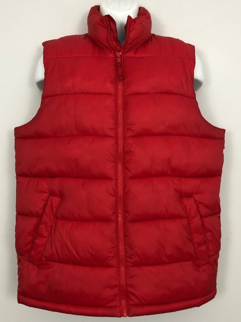 Old Navy Frost-Free Puffer Vest Mens M Red Quilted Gorpcore Streetwear Normcore